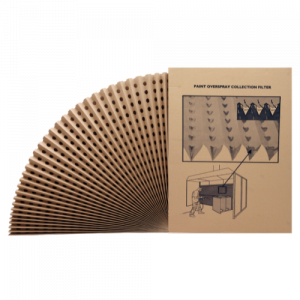 Filtre en carton plissé accordéon marron pour mur aspirant de cabine de peinture