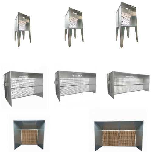 Cabine de peinture professionnelle et mur aspirant pour filtration industrielle Technicis