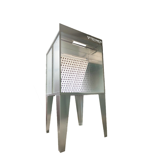 Cabine de peinture professionnelle TechniLab 150 pour atelier avec aspiration 3 600 m³/h