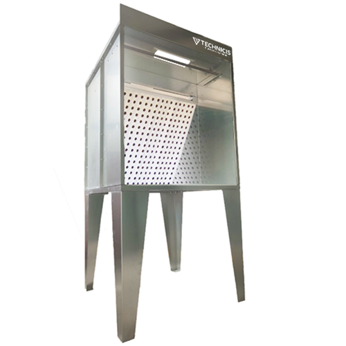 Cabine de peinture professionnelle TechniLab 200 pour atelier avec aspiration 4 800 m³/h