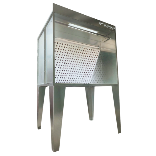 Cabine de peinture professionnelle TechniLab 150 pour atelier avec aspiration 3 600 m³/h
