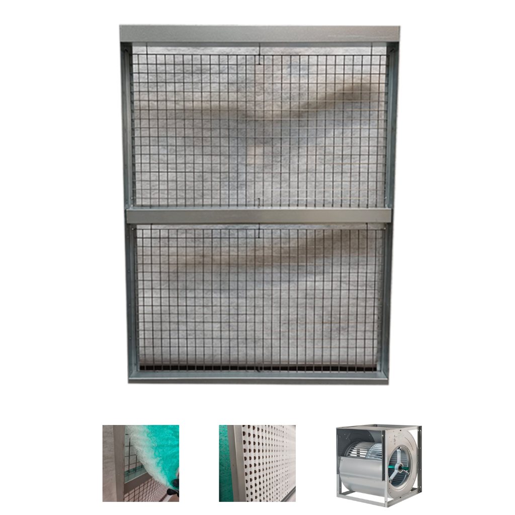 Kit complet de conversion pour cabine de peinture industrielle avec filtres